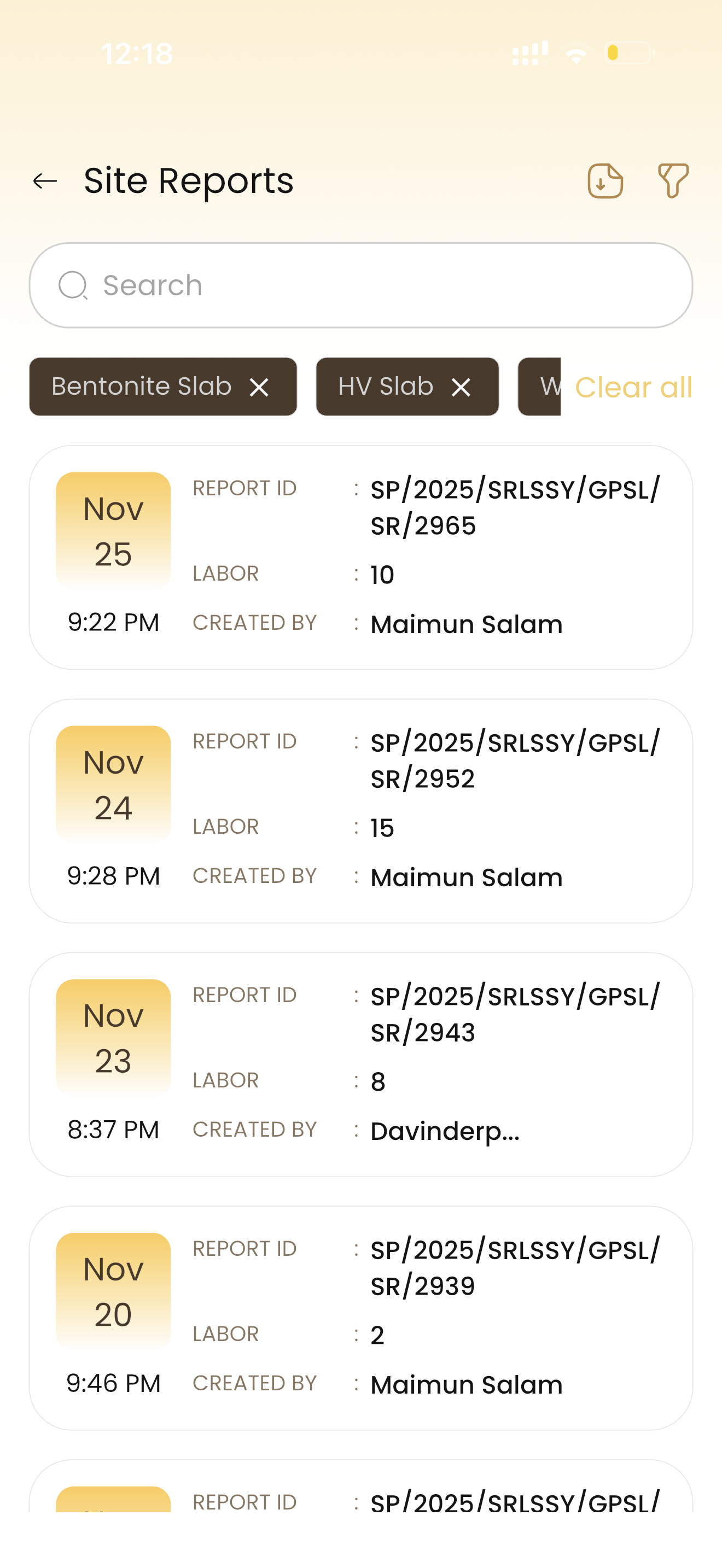 Tailored Reporting for Different Stakeholders screen